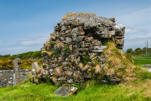 The west gable of the medieval chapel