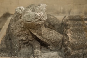 Carving of a dog
