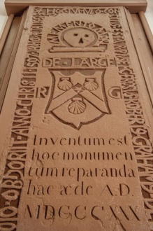Rev. Granger memorial, west wall