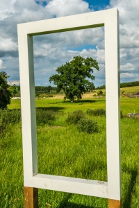 A 'window' framing the Capability Brown landscape