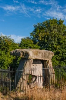 The dolmen, looking east