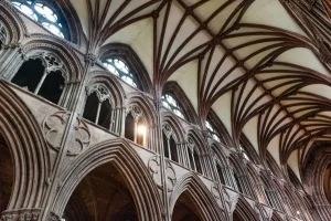 The clerestory and nave vaulting