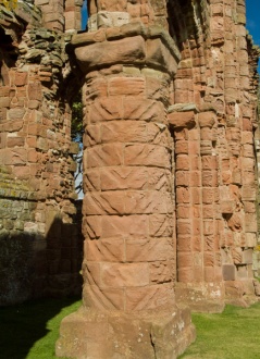 Romanesque columns in the priory church