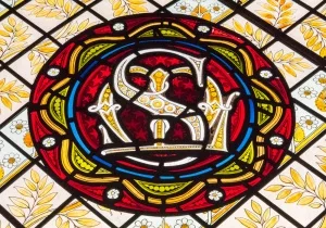 Stained glass, first floor landing