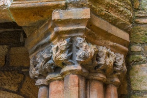 Carved capitals in the Great Hall