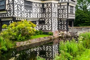 The moat and gatehouse