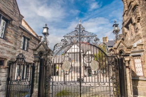 The ornate gates of Y Plas