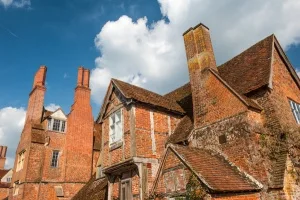 Timber framed rear courtyard gables