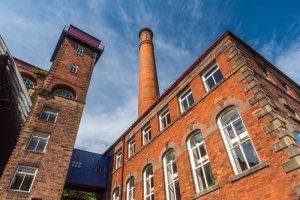 The iconic cylindrical chimney