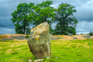 A standing stone inside the henge