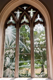 Etched glass window by Laurence Whistler