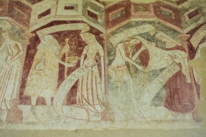 The Seven Works of Mercy 14th century wall paintings