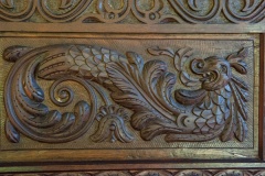 Medieval carved bench detail