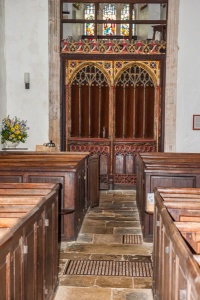 Looking down the nave to the tower screen