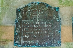 Robert Duke brass plaque, 1641