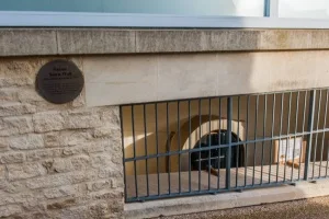 A section of exposed Saxon city wall
