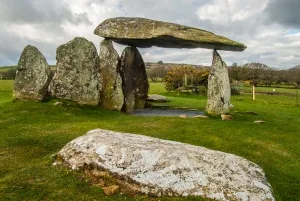 A fallen stone outside the cromlech
