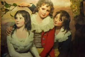 The interior is full of portraits by famous artists