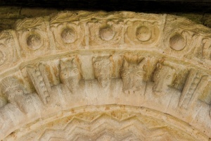 South doorway carved voussoir figures