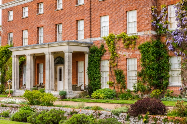 Formal gardens in front of Raveningham Hall