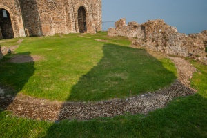 Rounded apse of the Saxon church