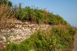 East wall of the Roman fort