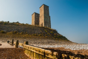 The towers from the shore