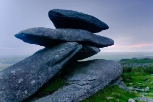 Sunset falls over Rough Tor