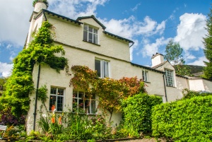 The east side of the house