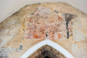 Medieval wall painting over the chancel arch
