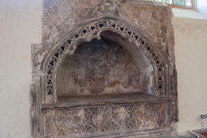 Medieval tomb niche, north aisle