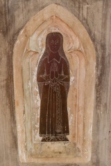 15th century brass, chancel wall