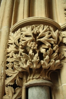Foliate capital in the chapter house (c) Richard Croft