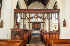 The memorial screen and east end