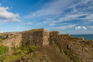 The ruined upper walls of the castle