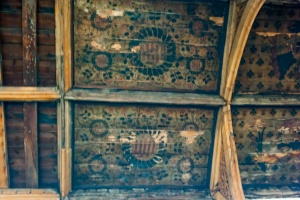 The painted aisle roof