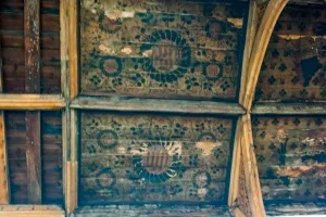 The painted aisle roof