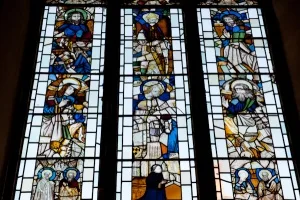 Medieval stained glass, east window