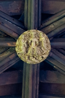 Gilded roof boss