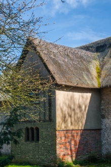 The thatched north transept