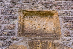 1636 date stone over the west door