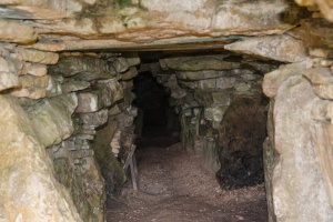 Corbelled roof inside the barrow