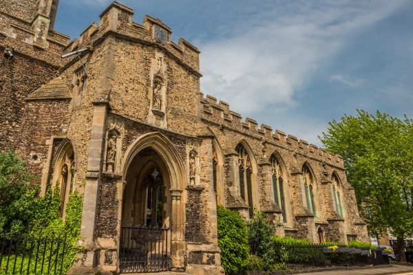The south porch of St Peter's church, Sudbury