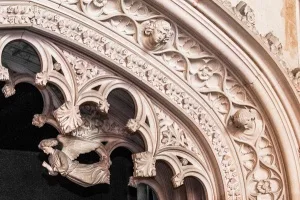 Detail of the memorial canopy carving