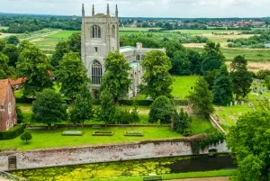 The church from the top of Tattershall Castle