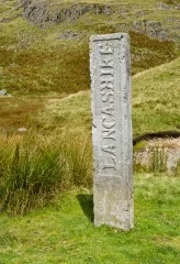 The Lancashire side of the Three Shires Stone