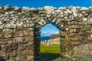 Medieval doorway in the south wall