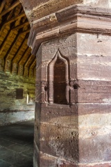 Statue niche se into a chancel arch