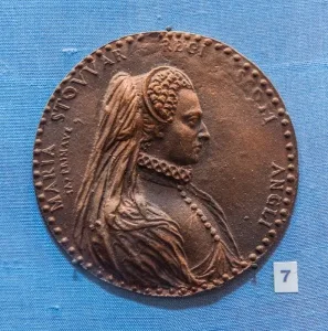 Mary, Queen of Scots medallion in the museum