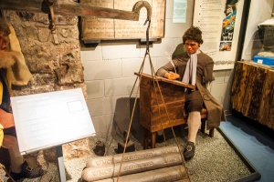A historical tableau inside the museum